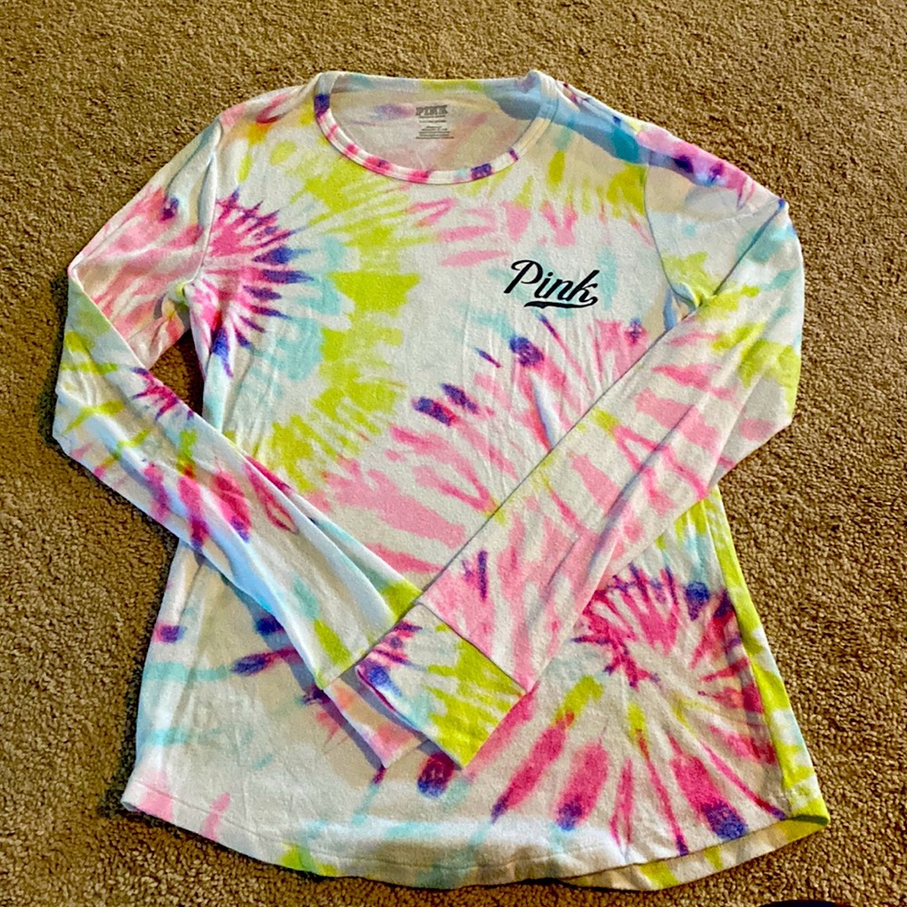 VS Pink LS Soft Pajama Top